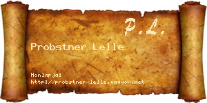 Probstner Lelle névjegykártya